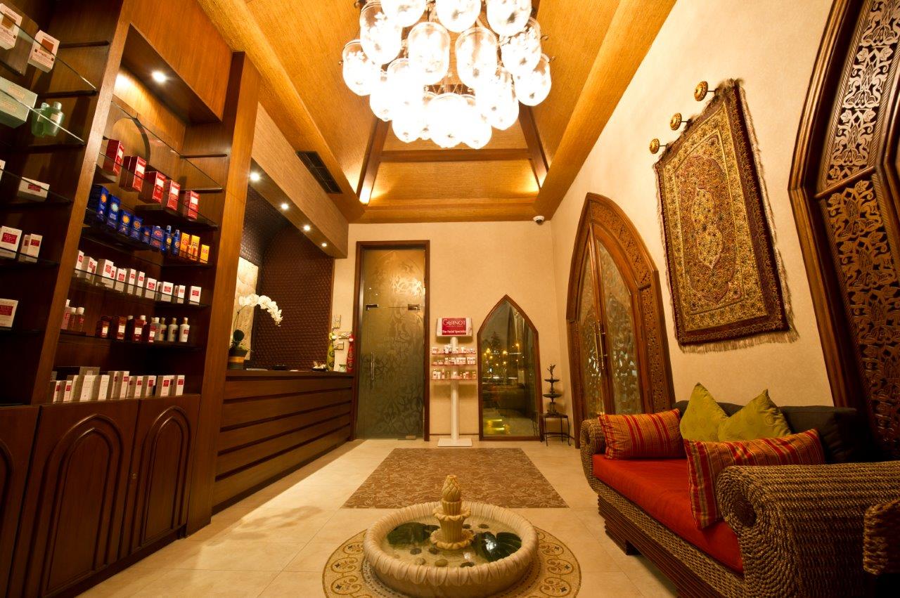 The breath-taking view of the Arabian Gulf under the massage service at Sparadise Spa.